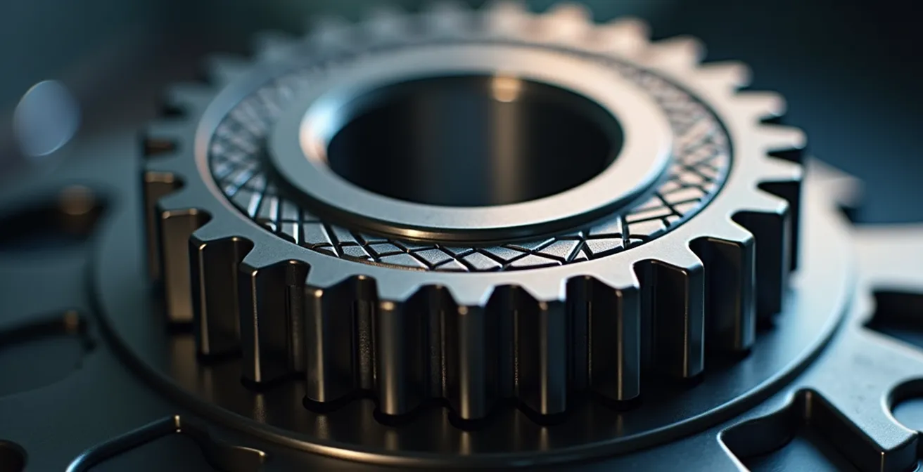 Vue macro détaillée d'un composant mécanique de haute qualité