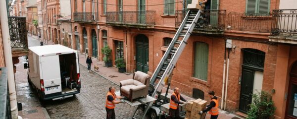 Déménageur à Toulouse avec monte-meuble